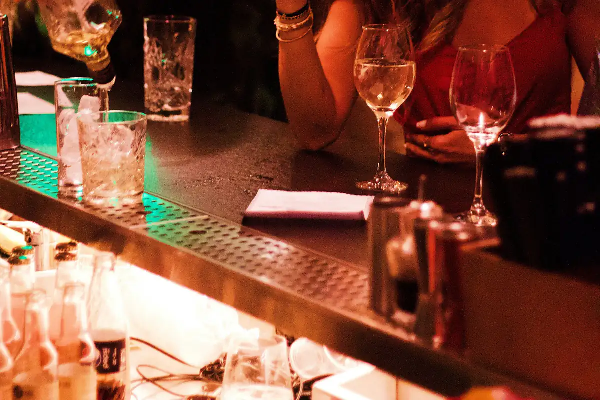 The bar at The Mill Rooftop Lounge, Davangere
